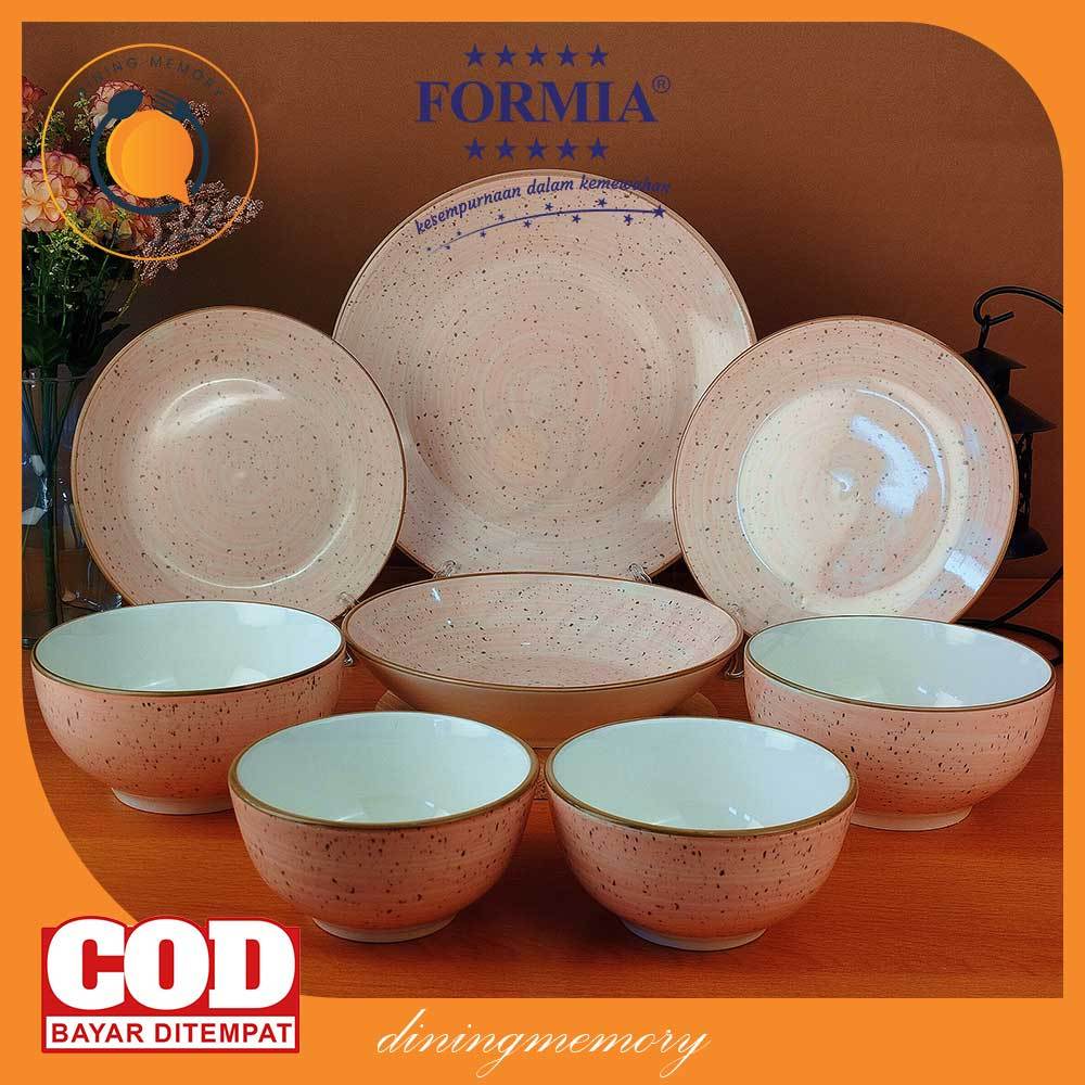 Formia Ceramic Dinnerware Nara Pink Piring Mangkuk Keramik per Pcs