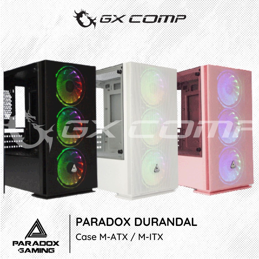 Paradox Gaming Durandal | Inc 3 FAN A-RGB - Case M-ATX / M-ITX