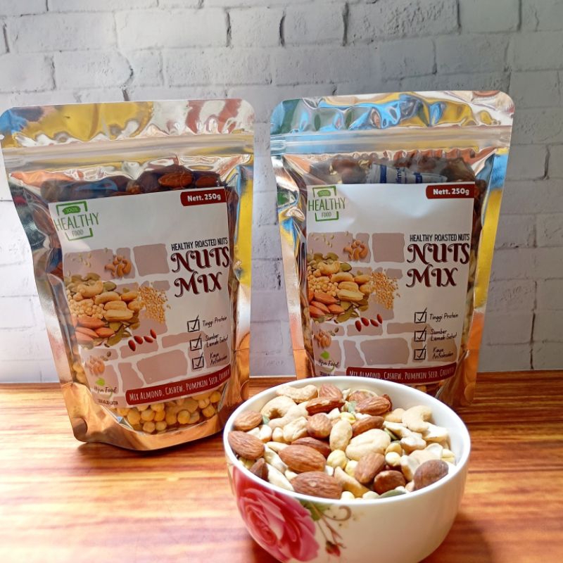 

Mix Trail Roasted Healthy Nuts Camilan Sehat mix Kacang Panggang 250g + Kismis 50g