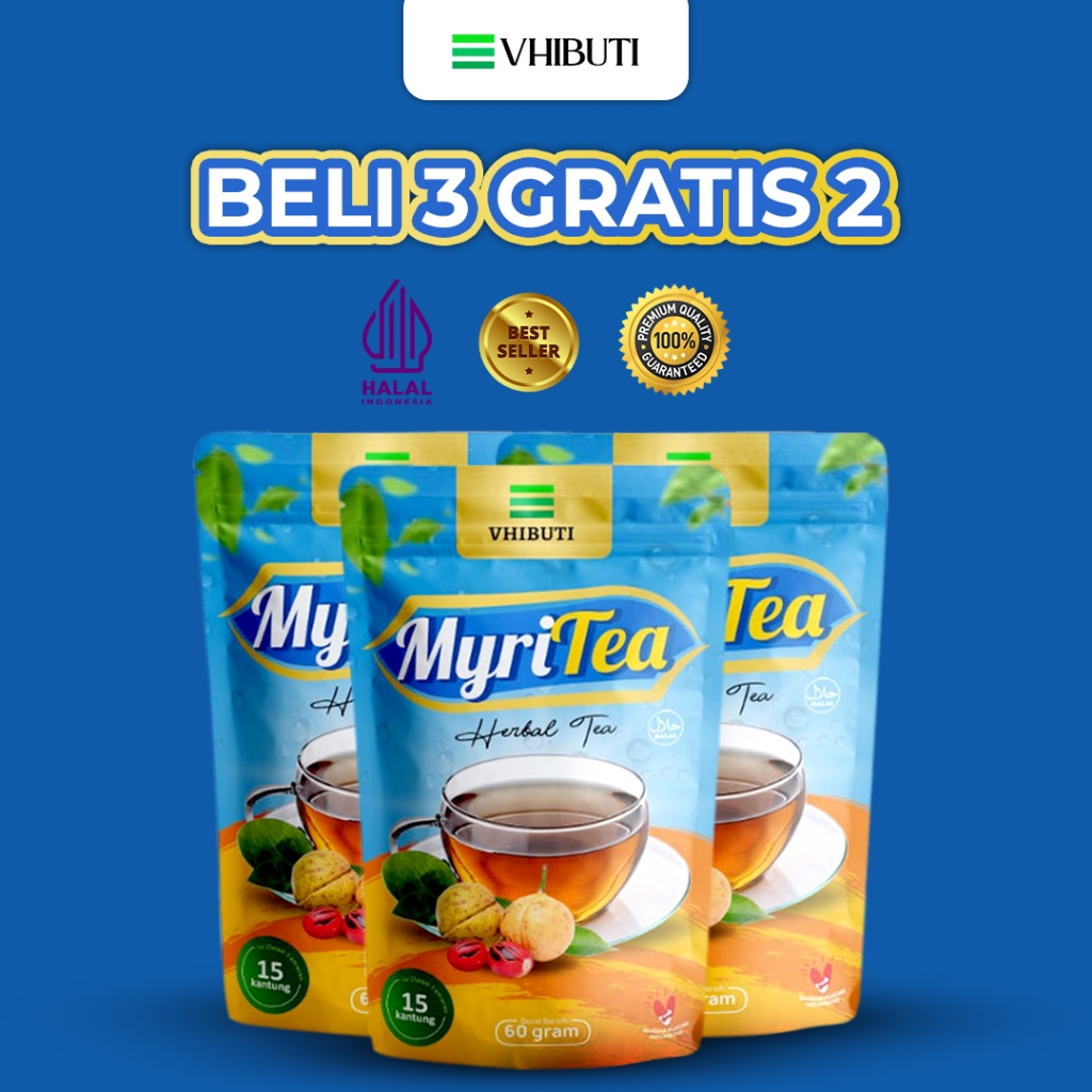 

VHIBUTI MyriTea - Teh Herbal Untuk Membantu Tidur Lebih Nyenyak Paket Beli 3 Gratis 2