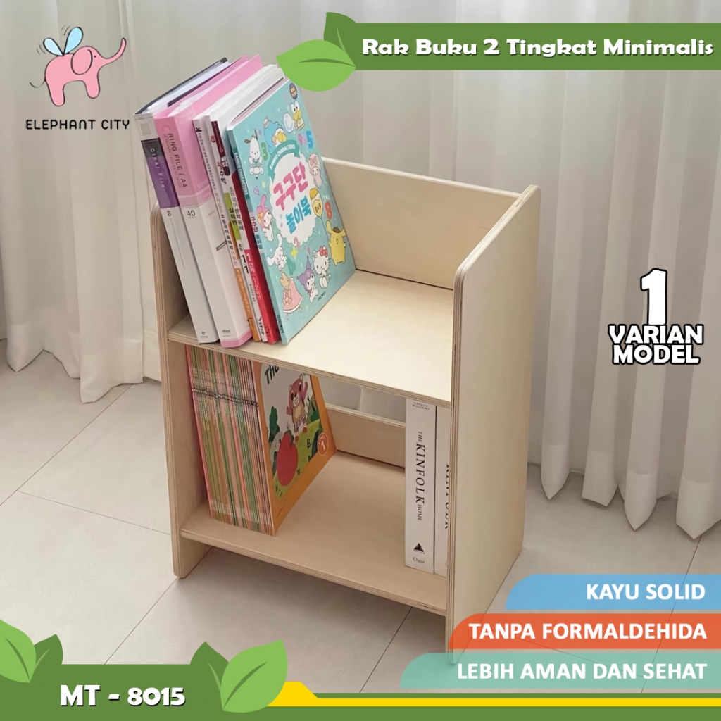 Lemari Kayu Solid Loker Anak-anak Mainan Pendidikan Dini Kombinasi Rak Penyimpanan Sepatu - ELEPHANT