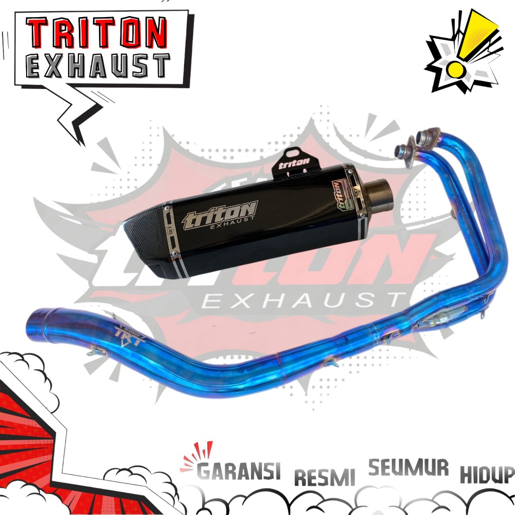Knalpot Racing R25, Ninja250Fi, CBR250RR,MT25 Original Triton Exhaust Bergaransi Seumur Hidup