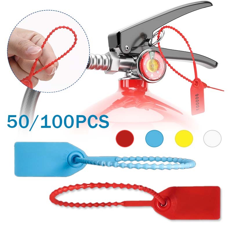 50pcs Segel Apar Plastik Kabel Ties Label Nama Tali Seal Apar Segel Plastik Kabel Ties Warna Kabel T