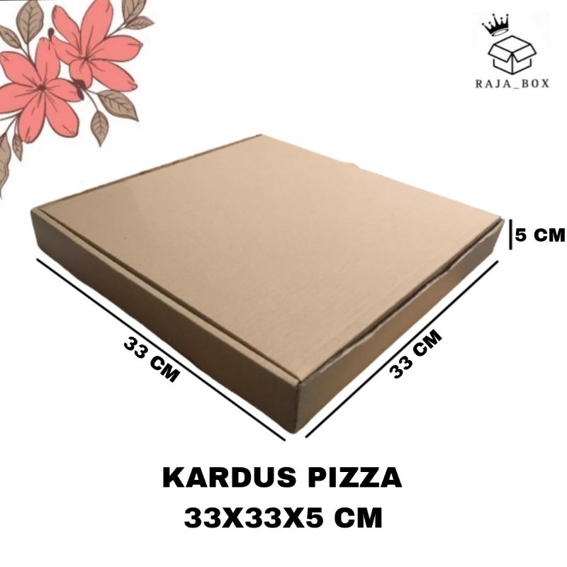 

Kardus Pizza 33x33x5 Kardus Kemasan Pizza Minimal Order 50pcs