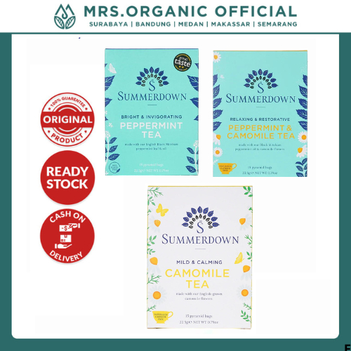 

Teh celup Summerdown English tea 22,5 Gr Teh organik Vegan alami