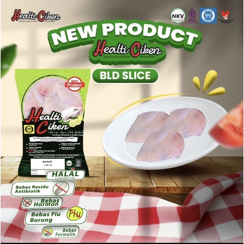 

healti chicken fillet dada slice