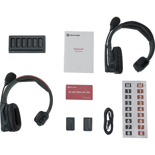 Hollyland Solidcom SE Global 2S 2-Person Full-Duplex Single-Ear Noise-Canceling Headset Intercom Sys