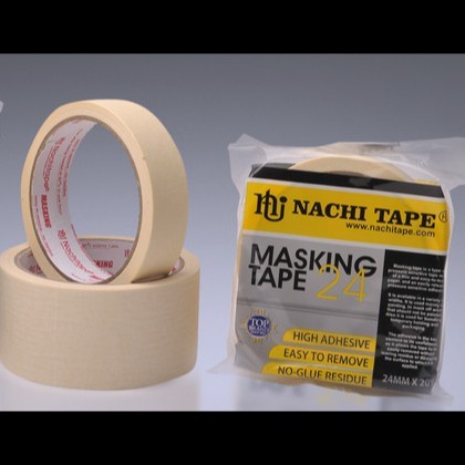 

Lakban Kertas Nachi Masking Tape 1" (24 mm x 20 yard)