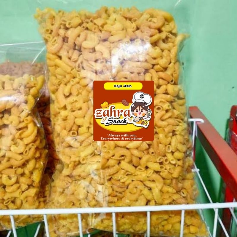 

1kg MAKARONI KEJU ASIN RENYAH CEMILAN SNACK ZAHRA