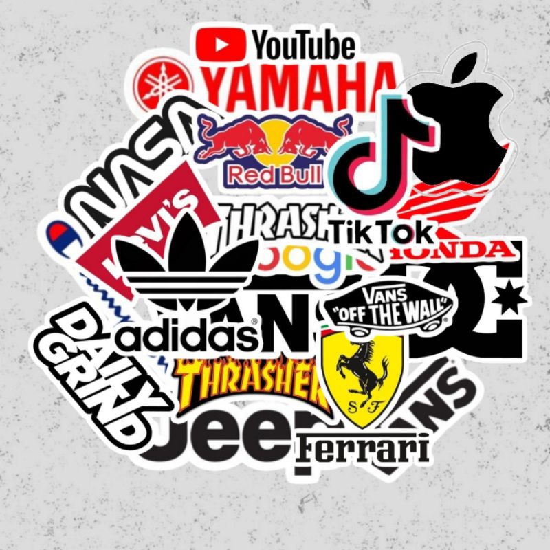 

stiker hypebeast LOGO BRAND untuk laptop kulkas hp dll {08}