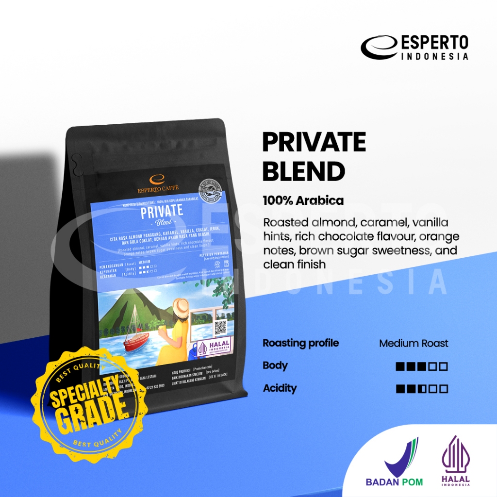 

PROMO Esperto Caffe Speciality Private Blend 200gr - BIJI KOPI