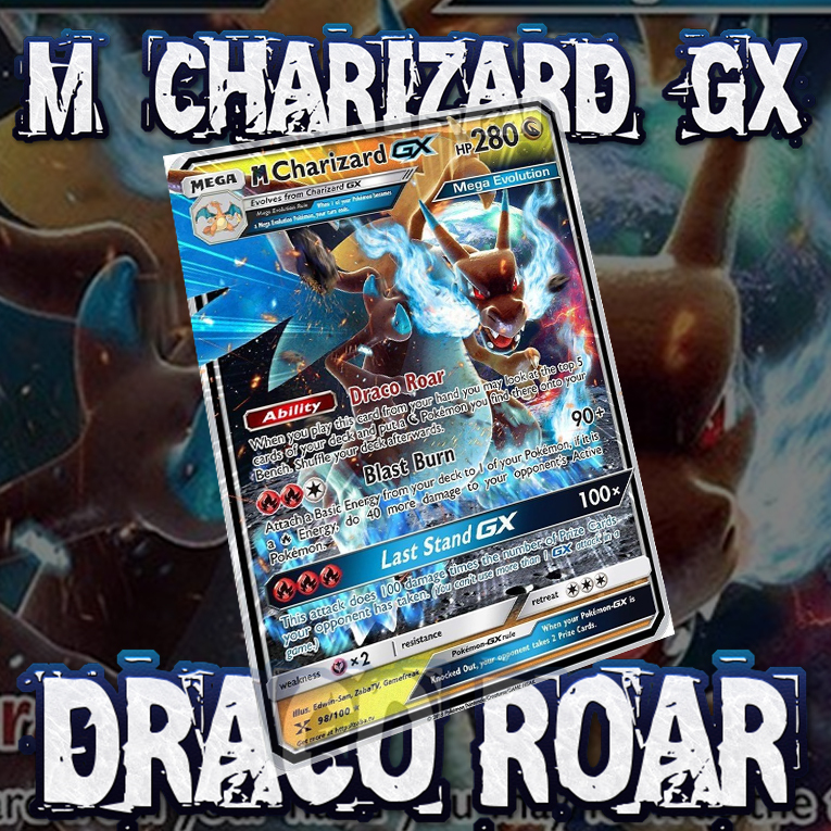 KARTU POKEMON TCG HOLOGRAM ENGLISH VERSION GX - M CHARIZARD