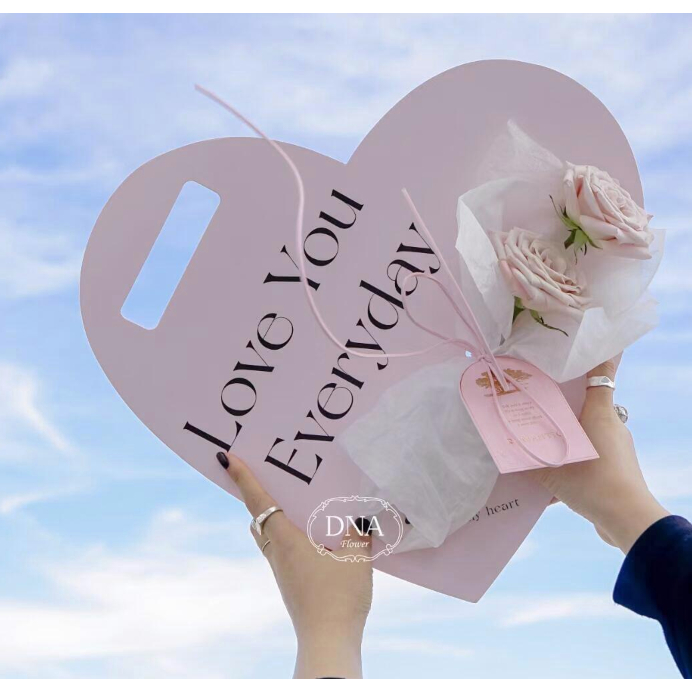 

Flower Package Tas Bunga Premium Love Everyday Bouquet Gift Folding Bag kotak bunga single