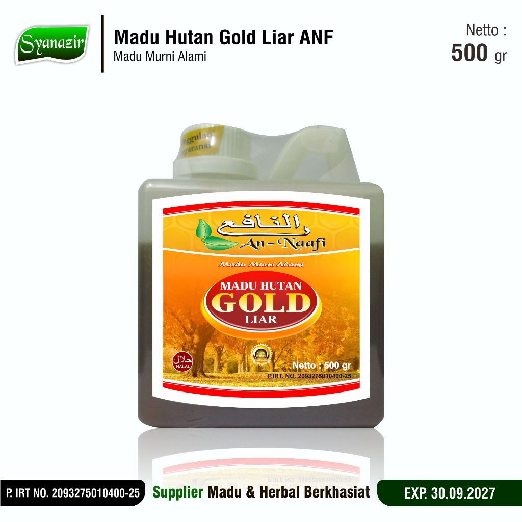 

Madu Hutan Liar Gold An-Naafi' 500 gr | Madu Murni Alami | Exp. 09.2027