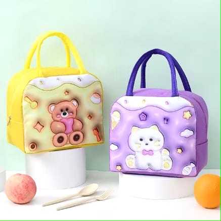 Tas Bekal Anak 3D Karakter Lucu / Tempat Penyimpanan