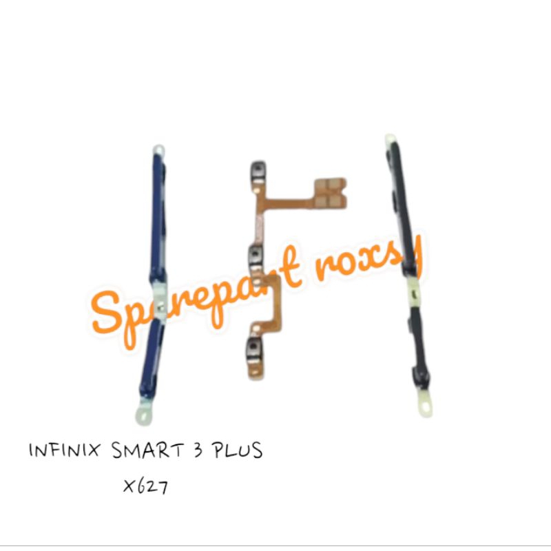 TOMBOL SET + FLEXIBLE ON OFF VOLUME INFINIX SMART 3 PLUSS X627 + TOMBOL LUAR SET ORI