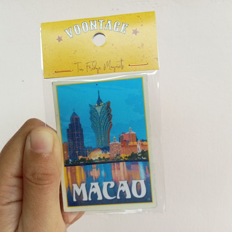 Magnet Kulkas Macau Besi Souvenir Oleh-Oleh Macau