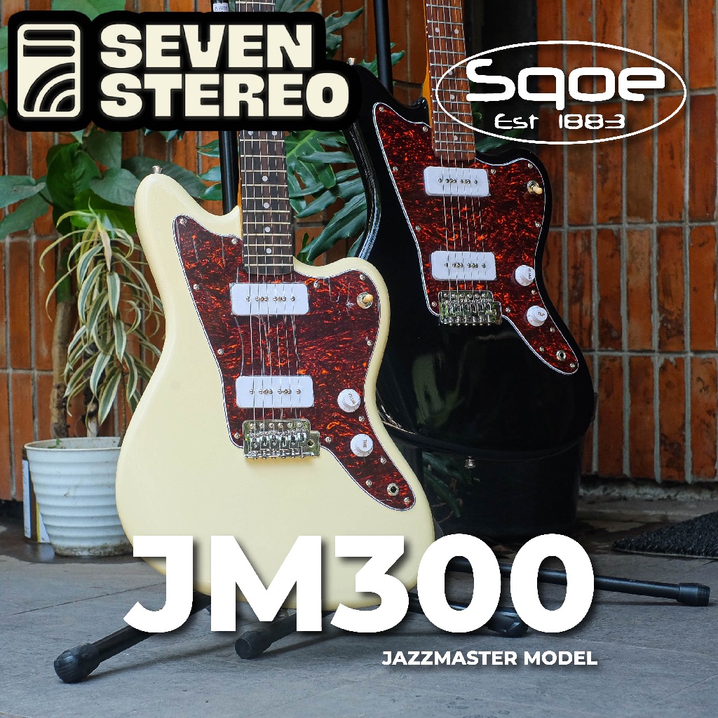 SQOE JM300 Jazzmaster Model Roasted Maple Neck