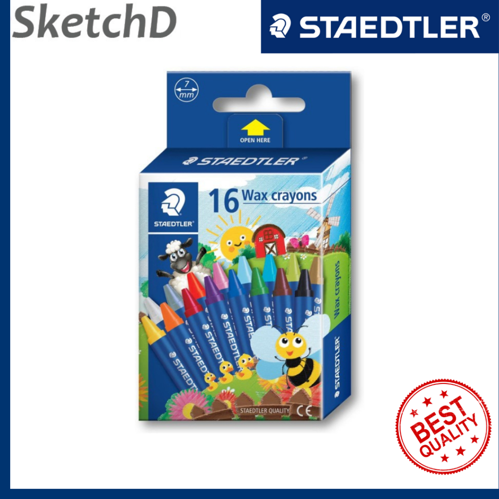 

Krayon pewarna 16 warna Staedtler Wax Crayon coloring set bukan Oil Pastel
