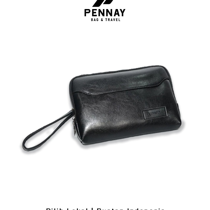 KI3 Pennay Man  Battler Handbag Tas Tangan Pria Wanita Tas Clutch Kulit Hitam