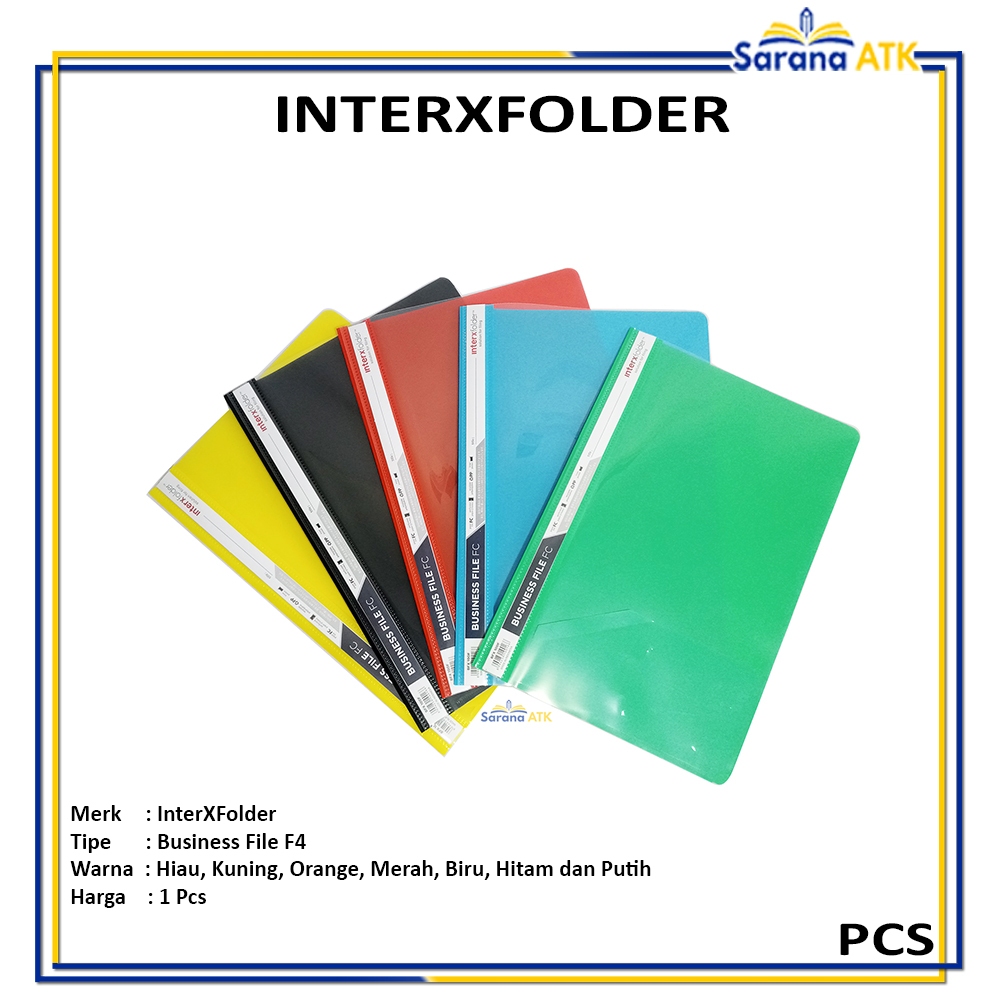 

INTERXFOLDER - Business File Map Plastik Ukuran F4 Warna - Pcs