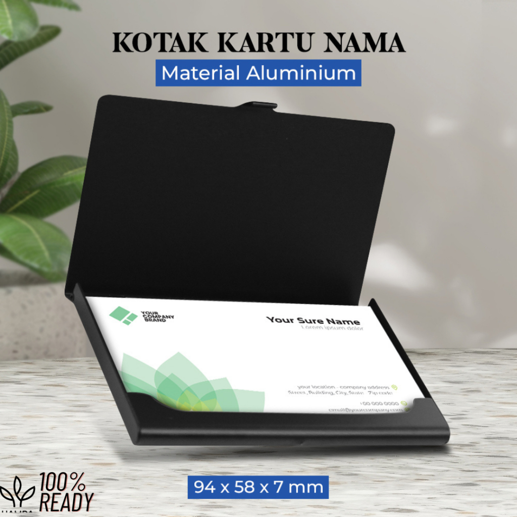 Tempat Kartu Nama / Name Card Holder  / Kotak Khusus Simpan Kartu Nama Aluminium