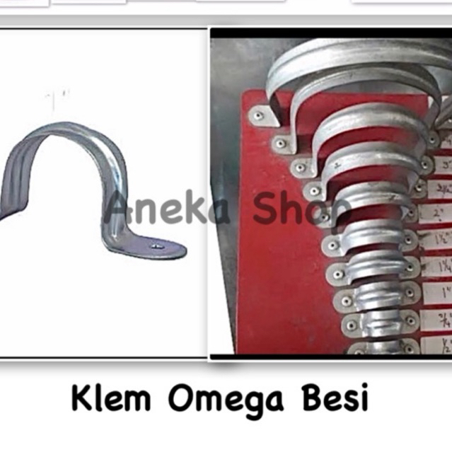 Klem Omega Besi pipa 2.1/2 inch TANPA PAKU
