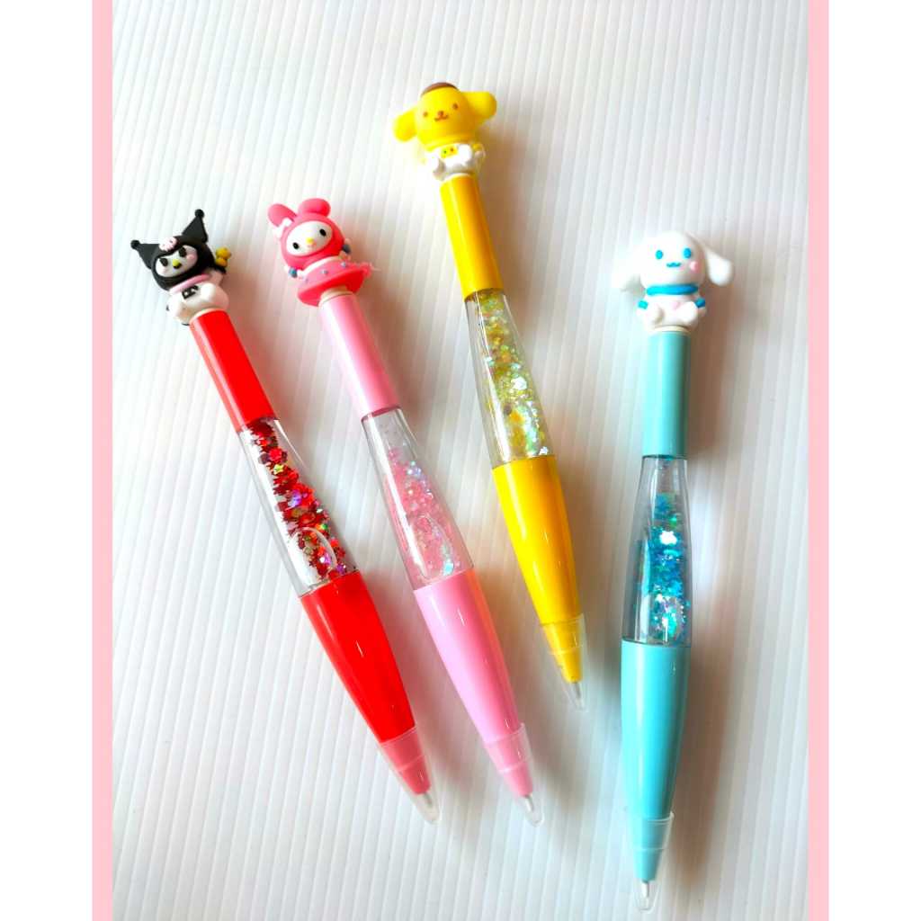 

V2_Pen Gliter Air Sanrio/Bolpen lucu motif karakter/bolpen gliter lucu murah