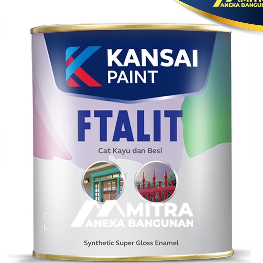 

EXCLUSIVE CAT KAYU DAN BESI KANSAI FTALIT GLOSS 1 LITER SEMI GLOSS DOFF CAT MINYAK