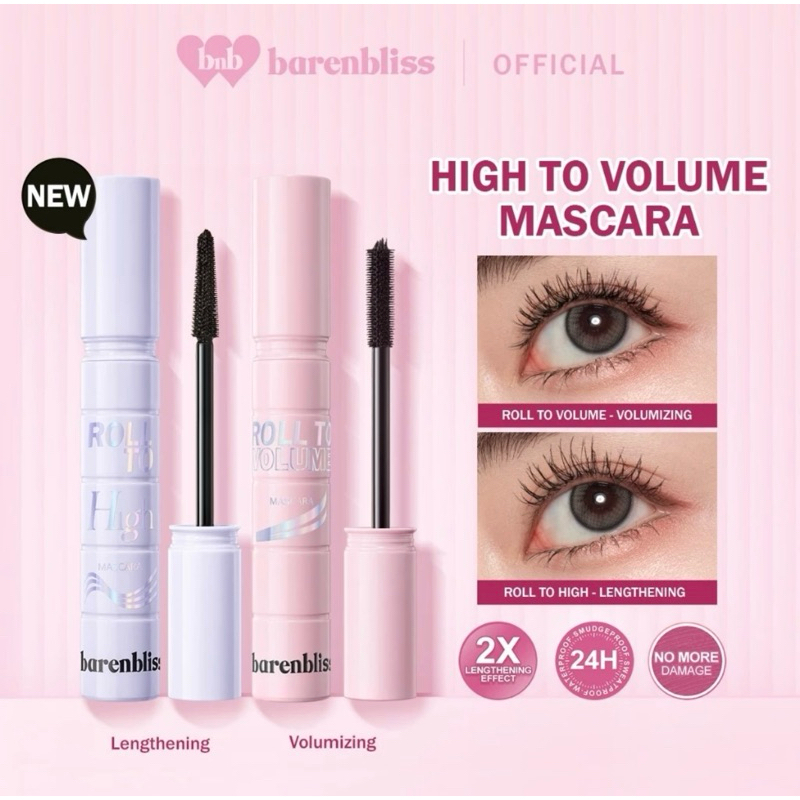 BARENBLISS ROLL TO VOLUME MASCARA / BNB MASCARA / BNB MASKARA / barenbliss roll to high mascara / ba