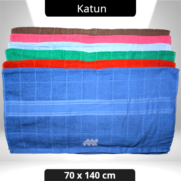 Handuk Mandi Katun 70x140 Polos Dewasa Ravioli Menyerap Air