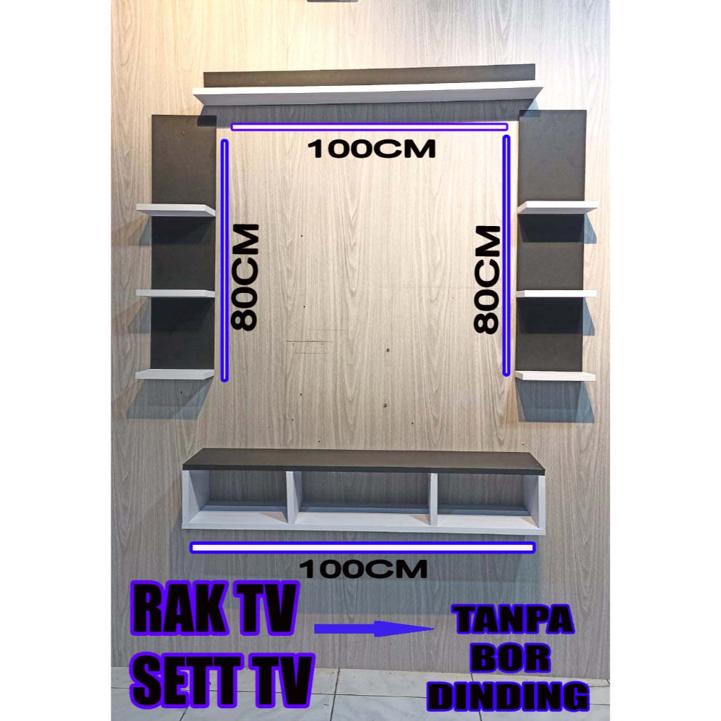 rak hias dinding RAK DINDING Rak TV gantung Minimalis Meja TV gantung Lemari TV Dinding Bupet TV{SET