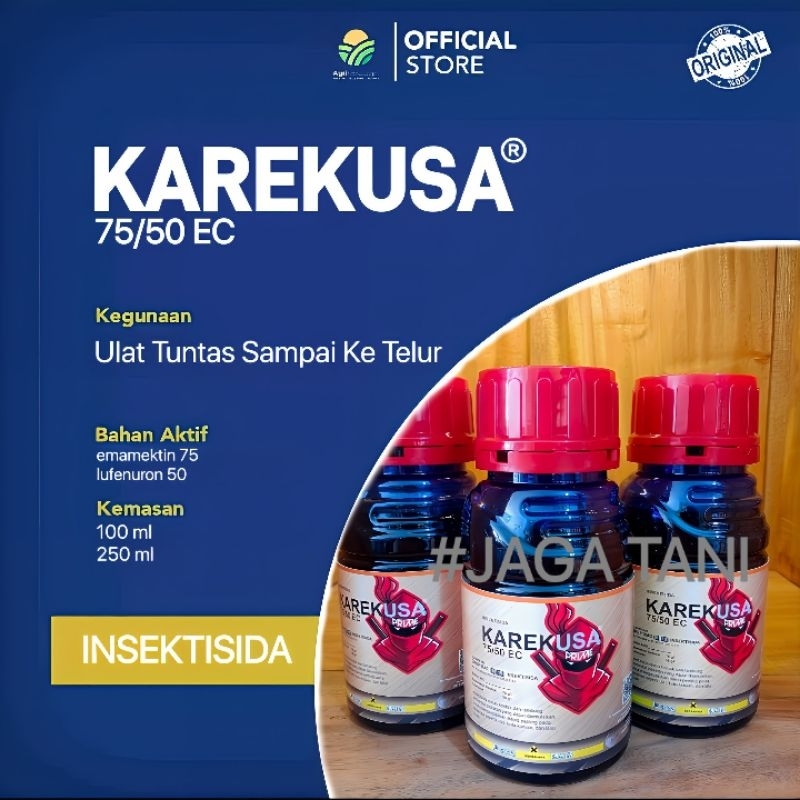 [ ORIGINAL 100% ] Insektisida KAREKUSA 75/50 EC @250ML Emamektin + Lufenuron PROMO PAKAI VOUCHER buk