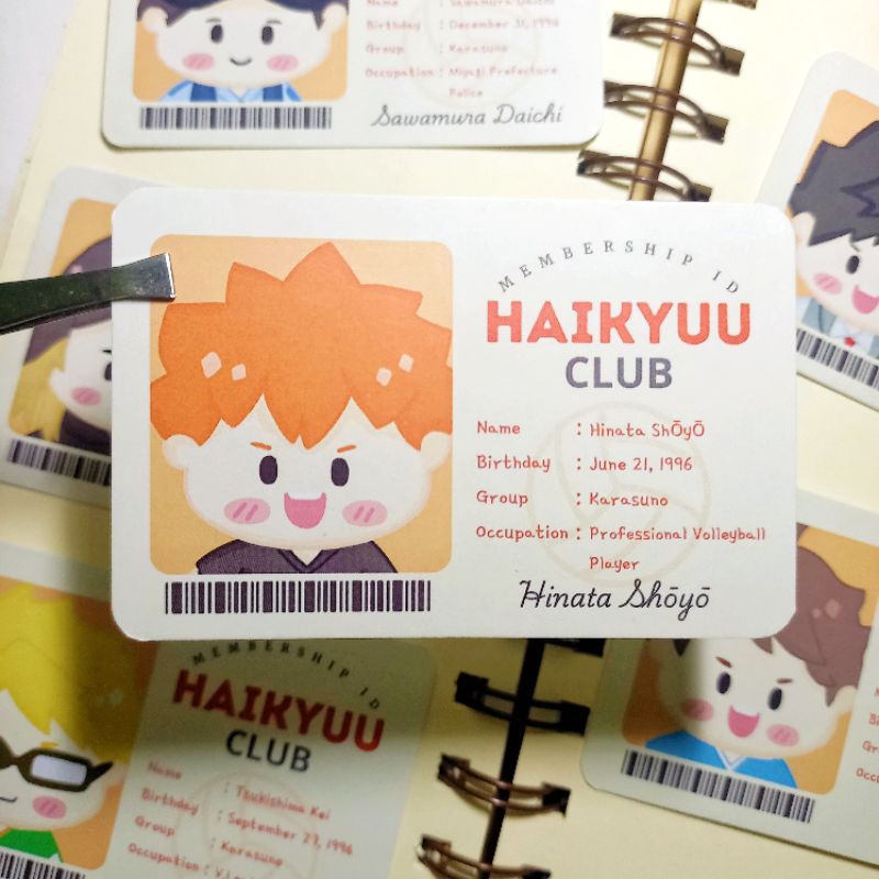 Haikyuu Club Id Card by caqwuee | HAIKYUU FANMERCH