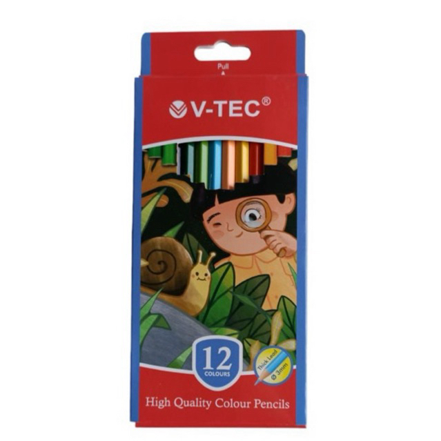 

Pensil Warna High Quality / Pensil Warna Kayu Tebal Murah Isi 12 Warna Ukuran Panjang dan Pendek Vtec