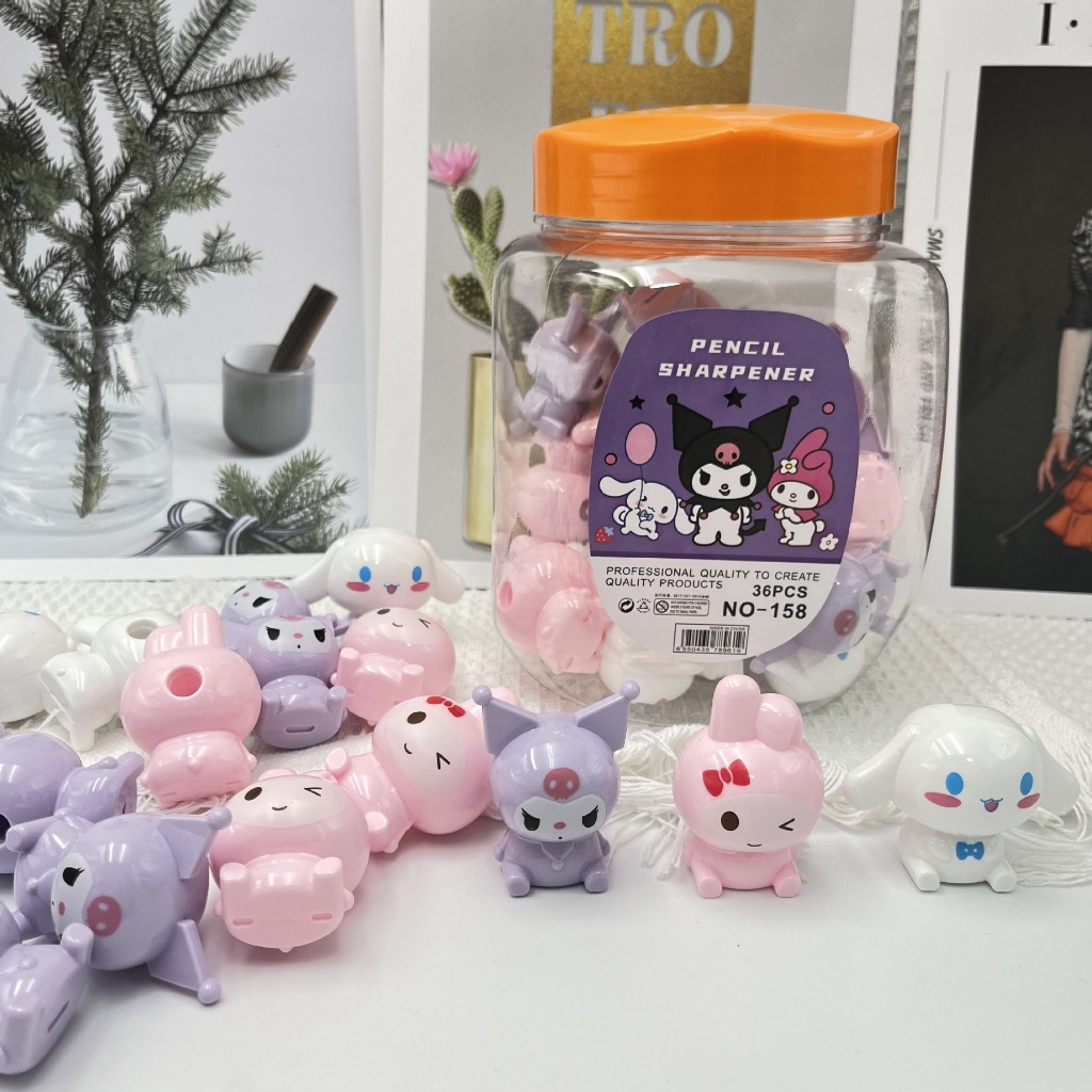 

W&R serutan pensil sanrio rautan pensil cinomorrol kuromy per pcs Stationery