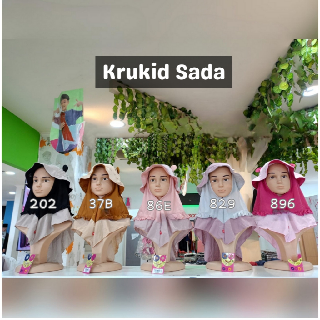 krukid sada bani batuta kerudung anak comel dengan topi
