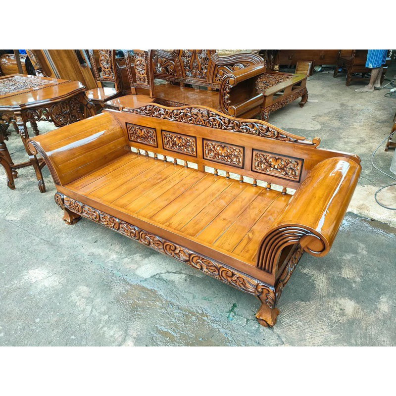 bale bale jati kursi santai panjang bale bale kuku macan bale bale kayu jati