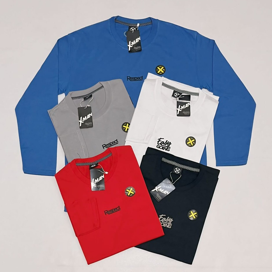 Paket Hemat 3 Pcs Kaos Distro Lengan Panjang Pria dan Wanita | Kaos Pria Lengan Panjang Terlaris | K