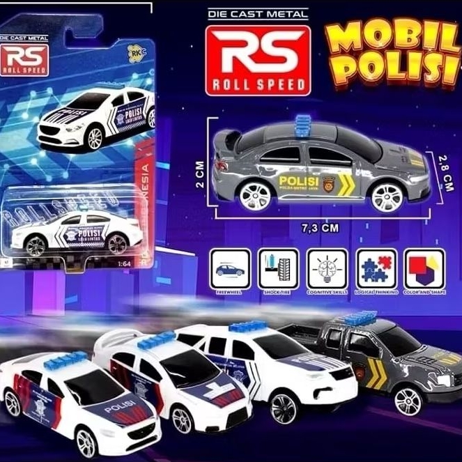 [ BEBAS PILIH ] MAINAN MOBIL DIE CAST POLISI ROLL SPEED SERI PJR SABHARA NIAGA CAR BUS PO. HARYANTO 