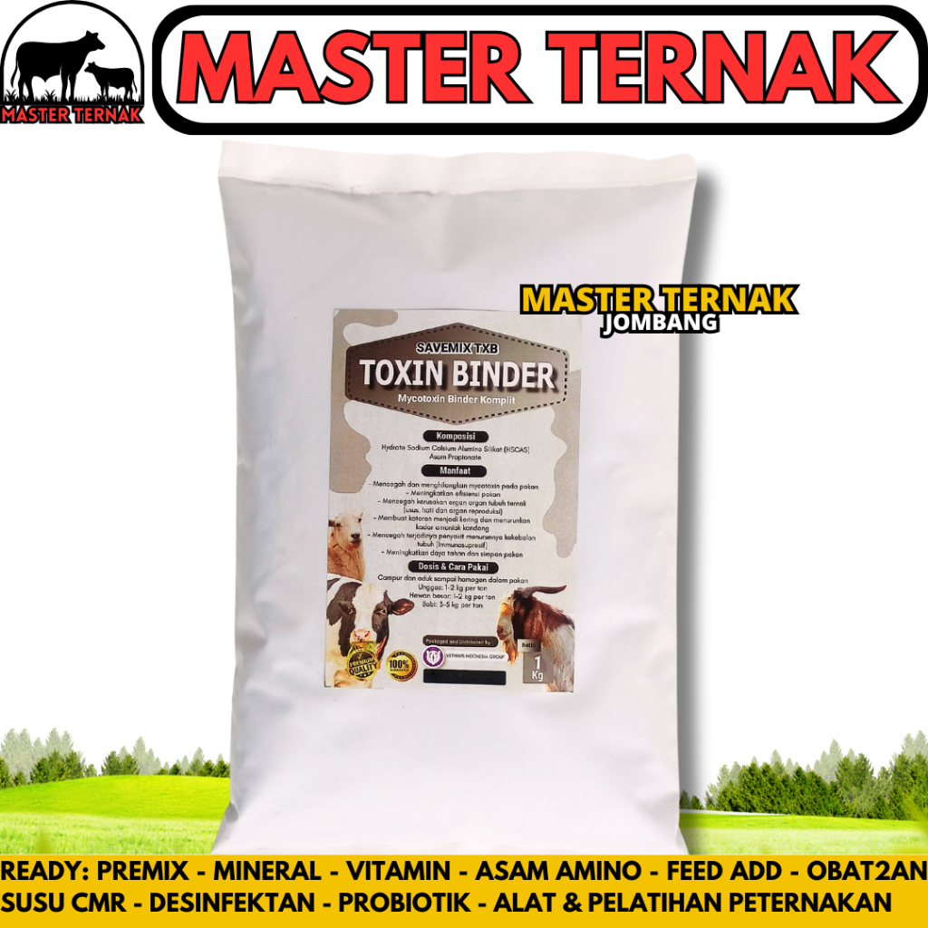 SAVEMIX TOXIN BINDER 1 KG - Toxin Binder Pakan - Mencegah & menghilangkan Mycotoxin Pada Pakan Ayam 