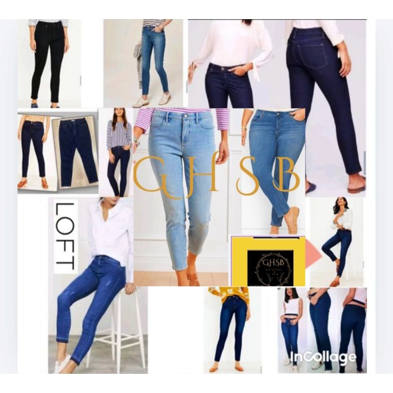 CELANA LOFT SKINNY DENIM HIGHT WAIST LONG PANTS