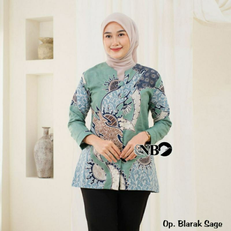 Atasan Batik Wanita Blouse Kancing depan | Batik Kerja | Seragam Guru | Seragam Kantor