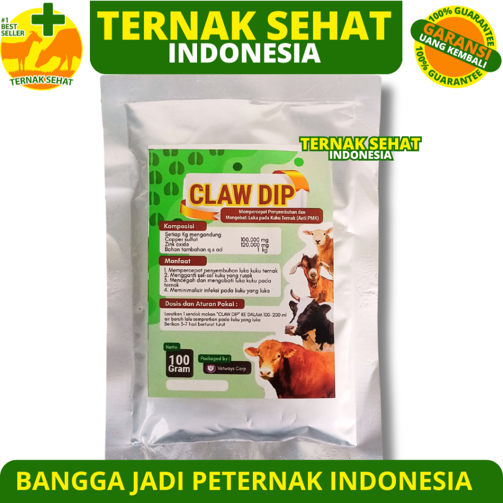 CLAW DIP 100 GRAM - Obat Kuku Sapi - Mengobati Luka Kuku Teracak & Kulit Sapi - Mencegah Infeksi Kuk