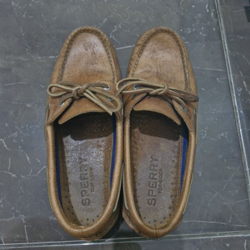 Sperry top sider brown leather