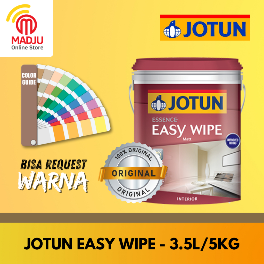 Jotun Easy Wipe  Cat Tembok Interior 3.5 Liter (WARNA BY REQUEST) / Cat Dinding Mudah di Lap