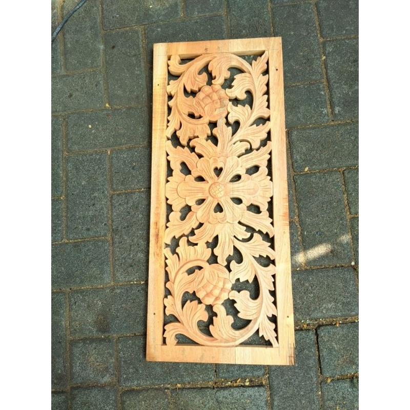 ORNAMEN UKIR TEBENG 30x60cm/UKIRAN TEMPEL DEKORASI DINDING
