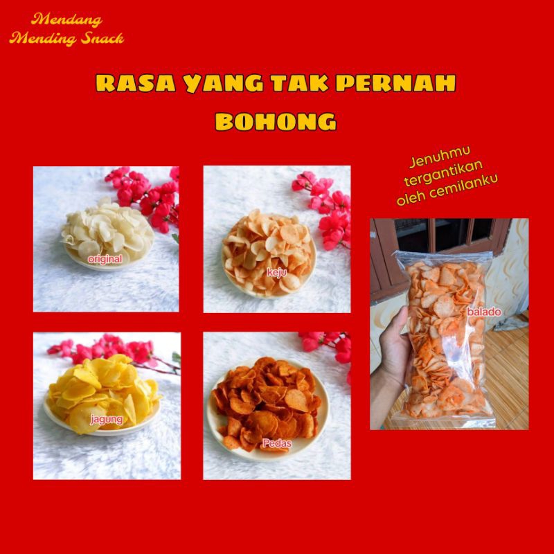 

KERIPIK CITRUK MENDANG MENDING SNACK 250gr PEDAS JOSS