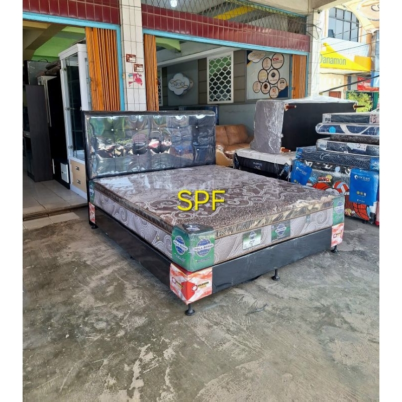 kasur Springbed sprinbed plushtop no 1 Bola Dunia Top produksi Bigland 180x200 160x200 120x200