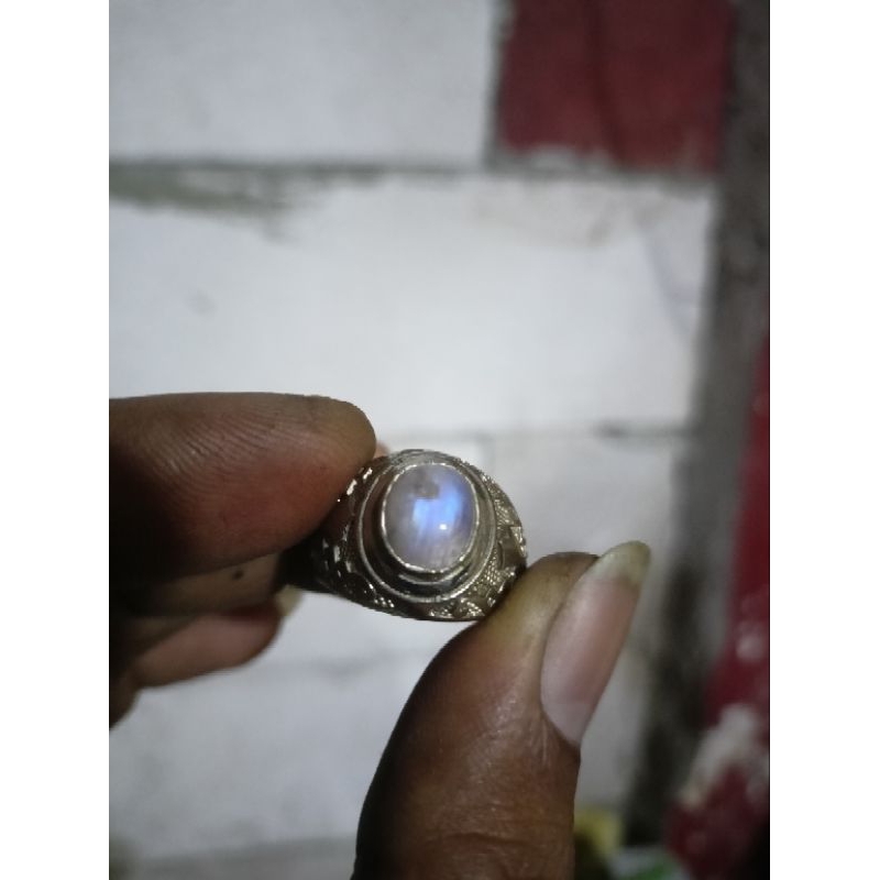 Cincin Batu akik biduri bulan Aer laut
